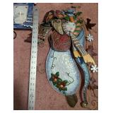 Christmas Holiday Decor Collection with Metal Wall Hangings, Snowmen, and Photo Frames