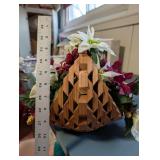 Collection of Christmas Ornaments, Artificial Flowers, Hangers, and Holiday Decor