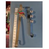 Collection of Christmas Ornaments, Artificial Flowers, Hangers, and Holiday Decor