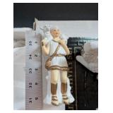 11-Piece Porcelain Nativity Set with Gold Accents in Original Box