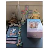 Easter and Spring Bunny Decor Collection with Signs and Figurines
