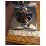 Pair of Modern Table Lamps with Chrome and Glass Bases