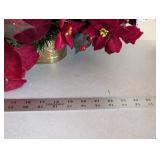 Set of 3 Holiday Floral Centerpieces with Candles and Ornaments