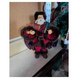 Santa Claus Figurine Collection with Framed Santa Art and Animated Holiday Scenes
