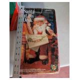 Santa Claus Figurine Collection with Framed Santa Art and Animated Holiday Scenes