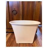 White Plastic Tapered Trash Bin