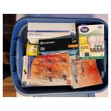 Assorted Light Bulb Collection with Tub Storage Bin