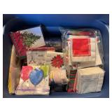 Large Collection of Holiday and Birthday Paper Party Supplies with Napkins, Plates, Cups, and Decorations