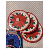 Large Collection of Holiday and Birthday Paper Party Supplies with Napkins, Plates, Cups, and Decorations