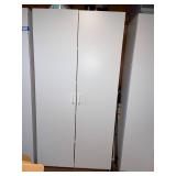 White Two-Door Storage Cabinet, 72 in. Tall x 36 in. Wide