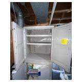 Suncast Plastic Storage Cabinet with Shelves and Locking Handle