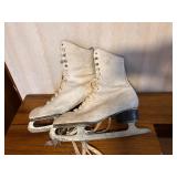 Laurentian White Vintage Figure Ice Skates