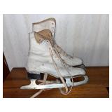 Laurentian White Vintage Figure Ice Skates