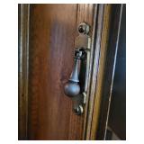 Solid Wood Armoire with Ornate Brass Hardware