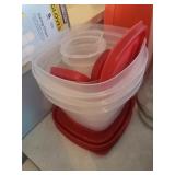 Assorted Tupperware and Plastic Food Storage Container Collection