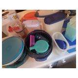 Assorted Tupperware and Plastic Food Storage Container Collection