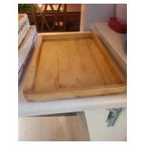 Anchor Hocking Baking Dish, Gotham Pro Crisper Tray, and Cast Iron Trivet Set with Wooden Tray