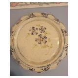 Set of 3 Decorative Ceramic Wall Plates with Floral Designs