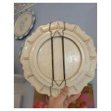 Set of 3 Decorative Ceramic Wall Plates with Floral Designs