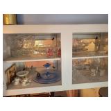 Collection of Vintage Crystal Glassware and Decorative Dishes