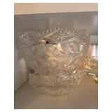 Collection of Vintage Crystal Glassware and Decorative Dishes