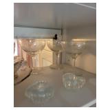 Collection of Vintage Crystal Glassware and Decorative Dishes