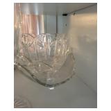 Collection of Vintage Crystal Glassware and Decorative Dishes