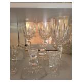 Collection of Vintage Crystal Glassware and Decorative Dishes