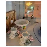 Collection of Vintage Crystal Glassware and Decorative Dishes