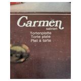 Carmen Collection Glass Serveware Set with Floral Design in Original Boxes