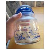 Nautical Decor Lot with Sailor Dolls, Blue Ship Jar, and Large Seashell