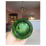 Set of 8 Vintage Green Glass Tumblers