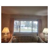 Pair of Cut Glass Table Lamps with Pleated Shades