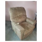 Used Power Lift Recliner Chair with Remote - Beige Microfiber Upholstery