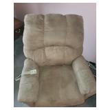Used Power Lift Recliner Chair with Remote - Beige Microfiber Upholstery