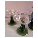 Collection of 5 Vintage Avon After Shave Bottles Locomotive Cannon Cabin Uncle Sam