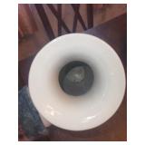 Tall Porcelain Vase with Floral and Grape Design, Made in China