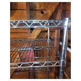 Heavy Duty Chrome Wire Shelving Rack with 5 Shelves and Casters