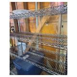 Heavy Duty Chrome Wire Shelving Rack with 5 Shelves and Casters