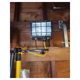 Goodyear Racing Mechanic Creeper and Twin Halogen Work Light Stand