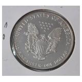 1993 P   Silver Eagle - Proof Mint   1 Oz. Fine Silver
