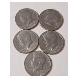 5    1776-1976 Bicentennial Half Dollars