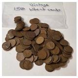 150 Vintage Wheat Pennies