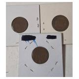 1913-S  XF,  1914,  1915-D  Pennies