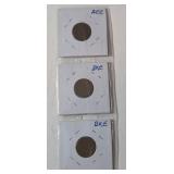 1925-S, 1927-D, 1928-D Pennies