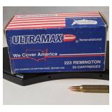223 Remington 55 gr.  Full Metal Jacket  50 Cartridges