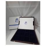 Oak Coin Case Holds 1 Oz. Sleeves - New in Box   10 3/4" x 9"