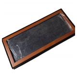 Walnut Coin Glass Top Display Box  Hold 4 Slabs - New in Box   12 1/2" x 5 1/2"