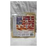 Lot of baseball Figurines, Catchers Mitt, and Trading Cards