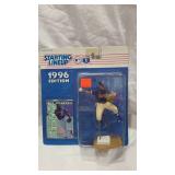 Lot of baseball Figurines, Catchers Mitt, and Trading Cards